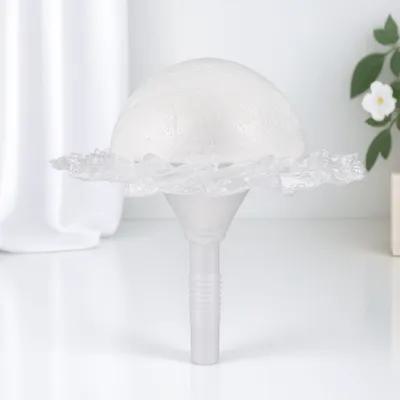 Bouquet Holder Foam - 1セット ウェディングブーケホルダー レース半球型フォームハンドル ブライダル用造花 フラワーアレンジメントブーケホルダー