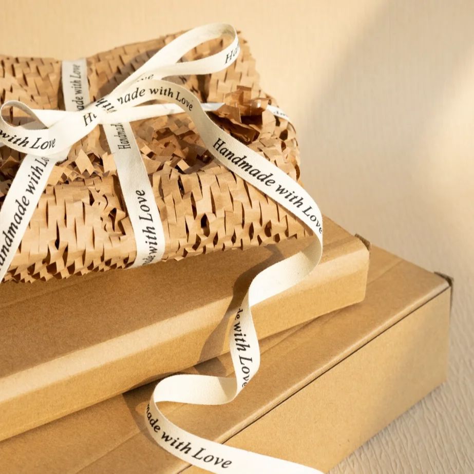 カスタムロゴ綿リボン結婚式のテキストテープストラップ DIY - Florist Supply Ribbon のレビューと価格