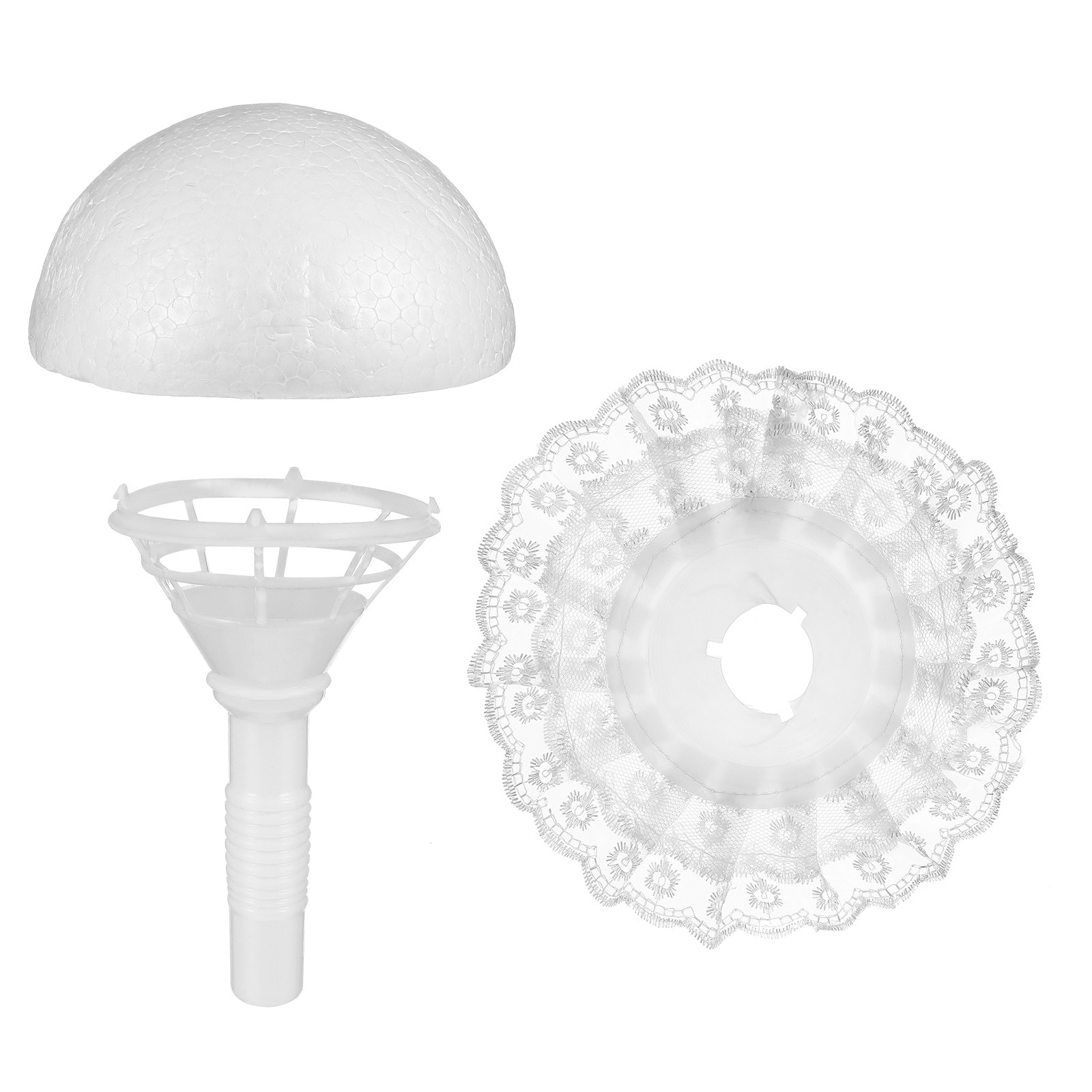 1セット ウェディングブーケホルダー レース半球型フォームハ - Bouquet Holder Foam のレビューと価格