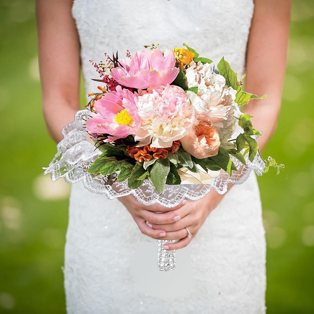 ファッションホワイトレースフォームブーケホルダー フォーム素 - Bouquet Holder Foam のレビューと価格