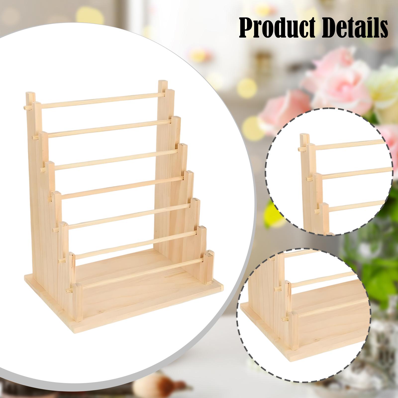 木製リボンホルダーオーガナイザーラック 大容量リボン収納ディ - Florist Supply Ribbon のレビューと価格